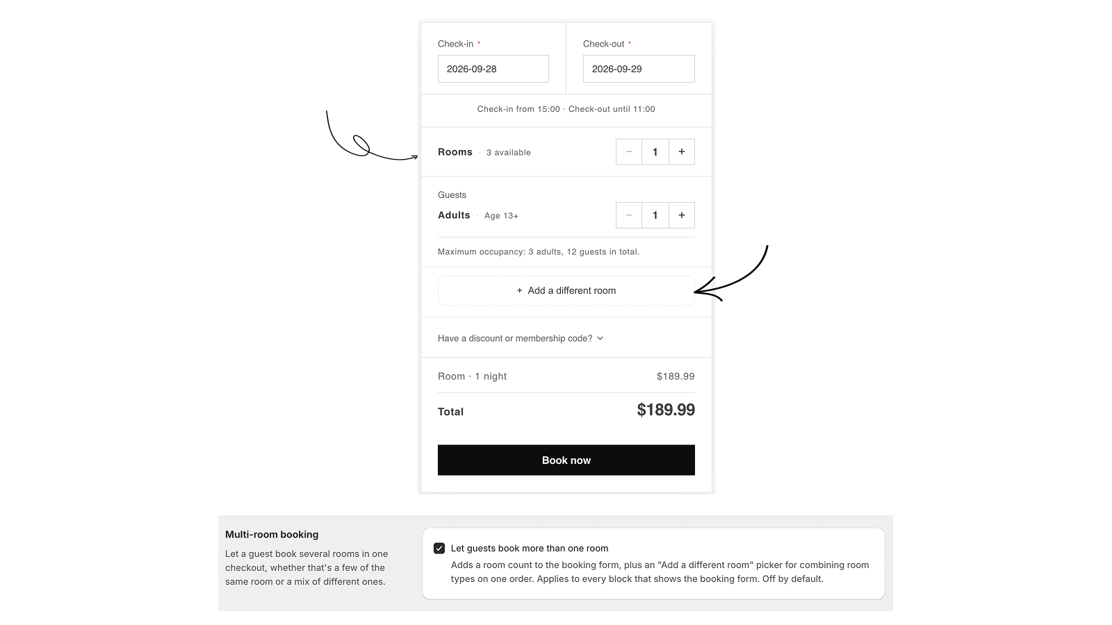 Multi-room checkout